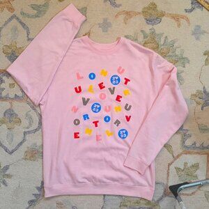 Harry Styles 2023 Love On Tour Sweatshirt Womens 2XL Pink Crewneck Pop Music